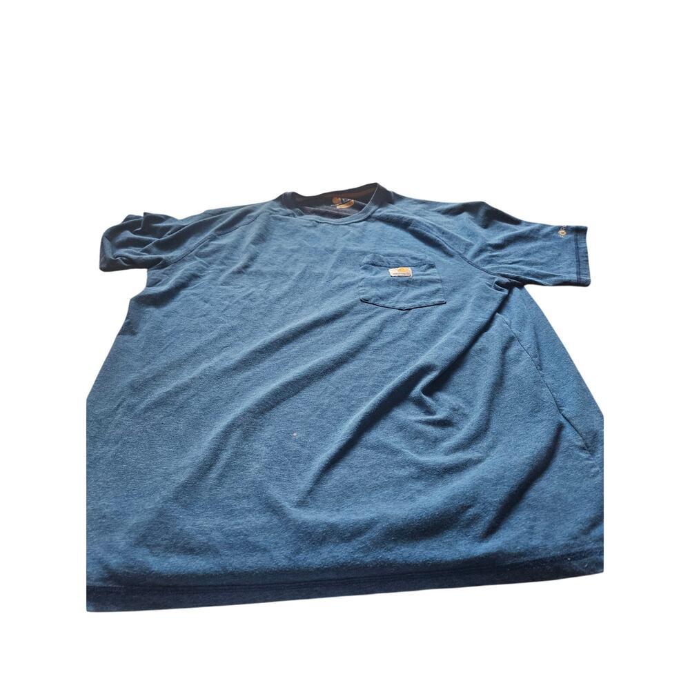 Carhartt Loose Fit Mens Work Shirt Blue Large